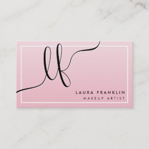 LUXURY SCRIPT modern minimal initital logo Business Card