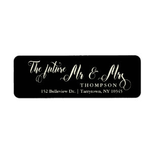 Luxury Script The Future Mr and Mrs Black Elegant