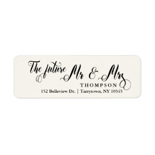 Luxury Script The Future Mr and Mrs Ivory Elegant