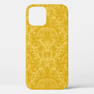 Luxury seamless golden floral wallpaper iPhone 12 case