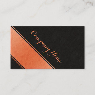 Luxury shimmering orange structured black design business card