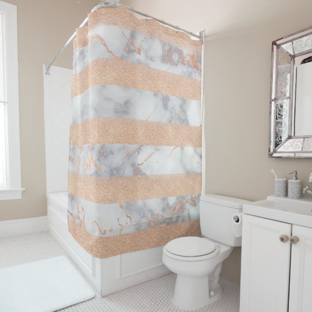 Luxury Shiny Glitter Stripes Ombre Marble (In Situ)
