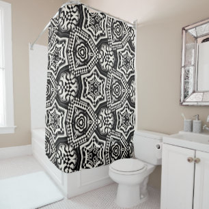 Luxury Shower Curtain   Chequerboard   Bathroom