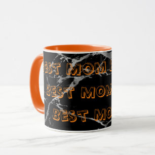 Luxury Silver Black Marble Customize Mug