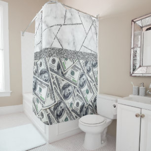 Luxury Silver Dollars Interior Marble Glitter 