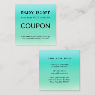 Luxury Silver Glitter Salon Supplies Discount Card