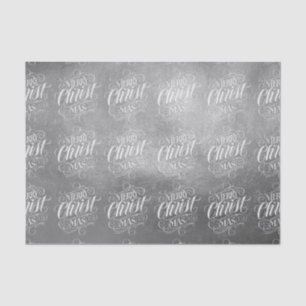 Luxury Silver Merry Christmas Religious Script Tissue Paper
