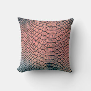 Luxury snake skin texture backgroundtexture,leathe throw pillow
