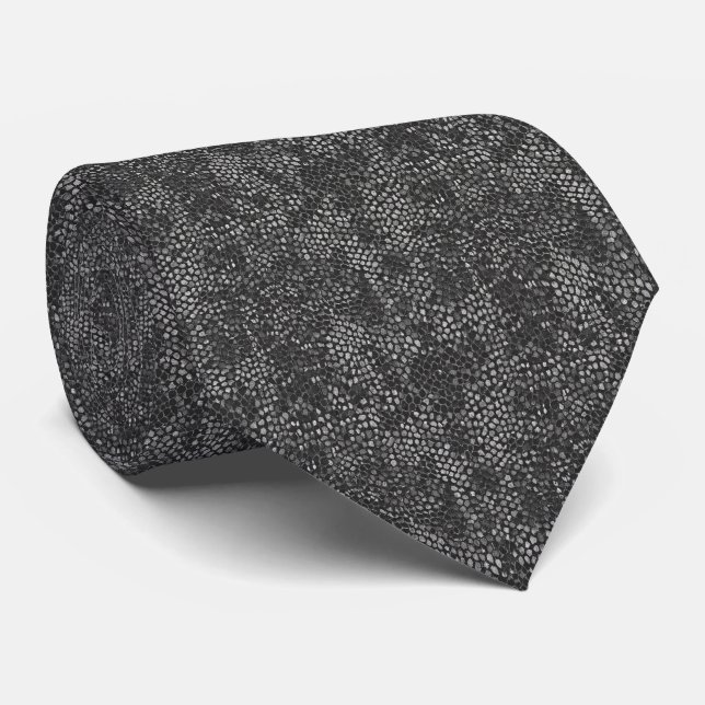 Luxury Snake Skin Texture Pattern Tie (Rolled)