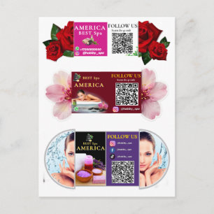 Luxury Spa Card – Elegant design featuring a red r