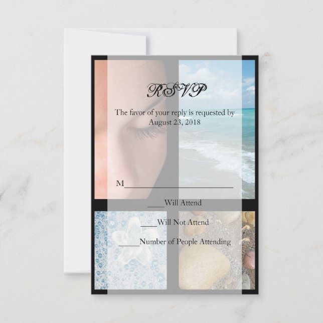 Luxury Spa Resort Theme RSVP Card (Front)