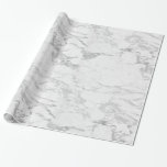 Luxury Sparkle Silver Foil Marble Wrapping Paper<br><div class="desc">Luxury Sparkle Silver Foil Marble Gift Wrapping Paper featuring stunning marble in a faux,  glittery silver foil pattern on chic classic marble background. Please contact us at cedarandstring@gmail.com if you need assistance with the design or matching products.</div>