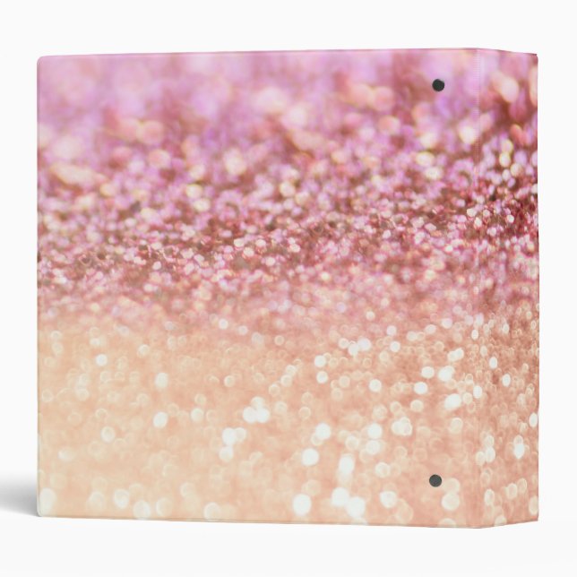 Luxury Sparkling Pink Ombre Glitter Gradient Binder (Back/Spine)