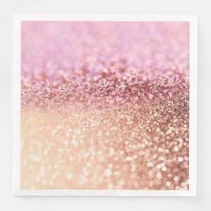 Luxury Sparkling Pink Ombre Glitter Gradient Napkin