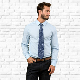 Luxury Sparkly Midnight Blue Glitter Tie