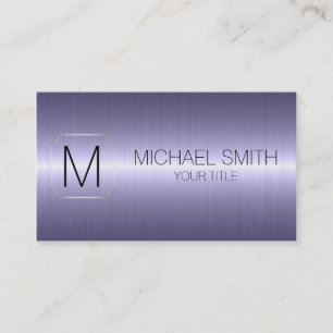 Luxury Stainless Steel Metal Monogram #11 Business Card