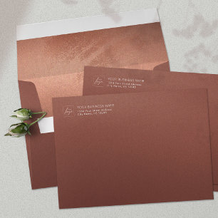 Luxury Stylish Bronze Business Name Logo Envelope