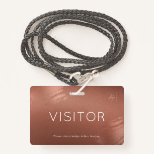 Luxury Stylish Bronze Business Visitor ID Badge