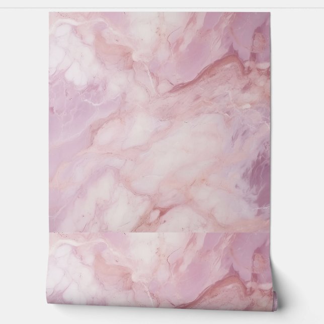 Luxury Subtle Pink Marble Wallpaper (Unrolling)