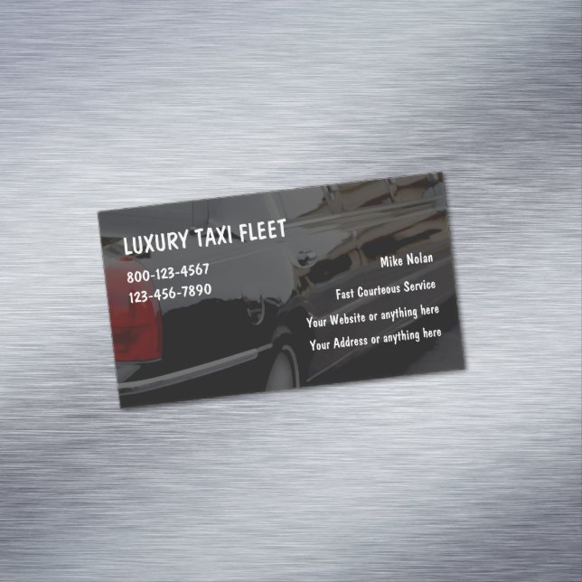 Luxury Taxi Magnetic Business Card (In Situ)