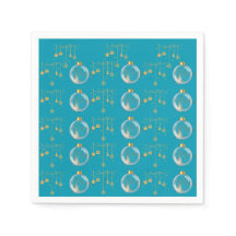 Luxury Teal Blue & Gold Bauble Christmas