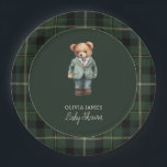 Luxury teddy bear baby shower paper plate<br><div class="desc">It is a baby shower collection</div>