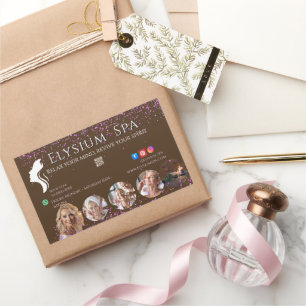 Luxury Terracotta Gold Spa Beauty Wellness QR  Sticker