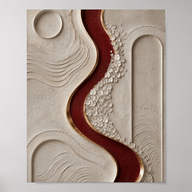 Luxury Textured Abstract Wall Art  (Front)