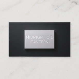 Luxury Textured Black and Silver Minimalist Business Card
