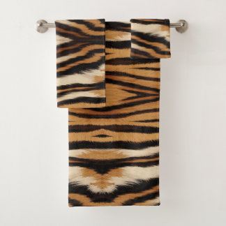Luxury Tiger Skin Faux Fur Wild Animal Stripe