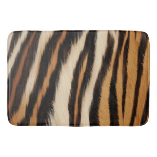 Luxury Tiger Skin Faux Fur Wild Animal Stripe Bath Mat