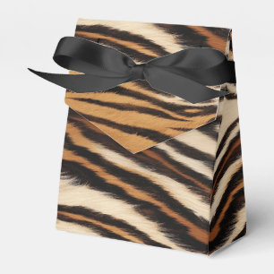 Luxury Tiger Skin Faux Fur Wild Animal Stripe Favor Box