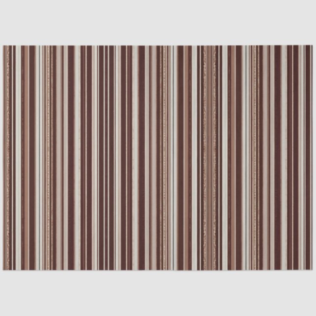 Luxury Trendy Brown White Linen Texture Collection Tissue Paper (Front)