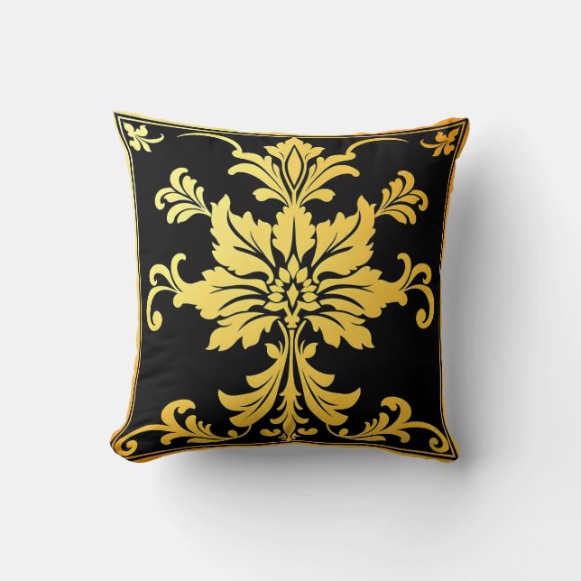 Luxury Trendy Elegant Floral Collection Throw Pillow (Front)