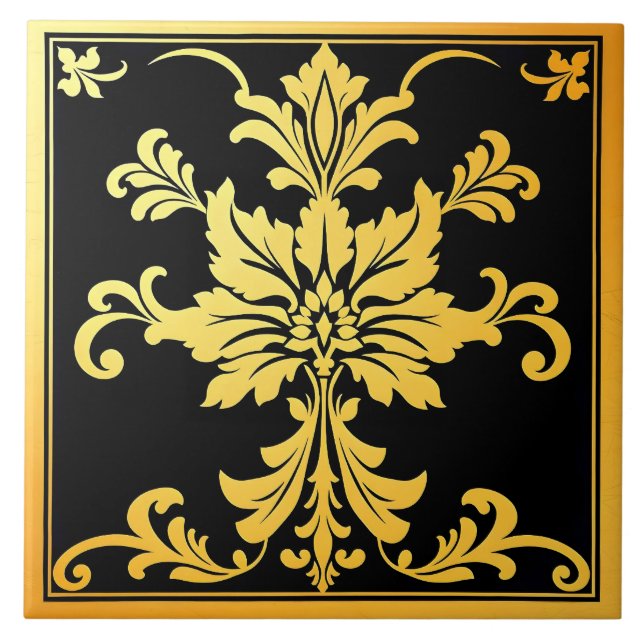 Luxury Trendy Elegant Floral Collection Tile (Front)