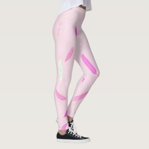 Luxury Trendy Feathers Boho Collection Leggings