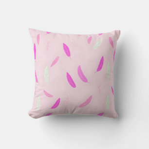 Luxury Trendy Feathers Boho Collection Throw Pillow