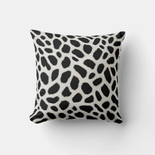 Luxury Trendy White Leopard Elegant Collection Throw Pillow