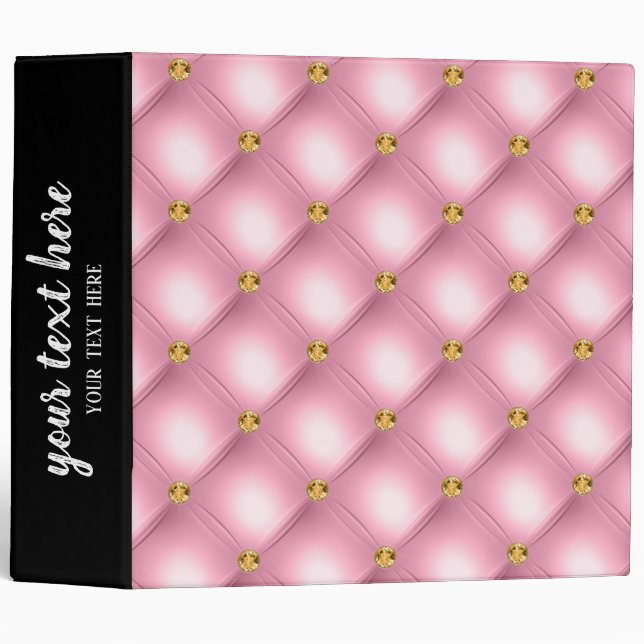 Luxury Tufted Texture Binder (Front/Spine)