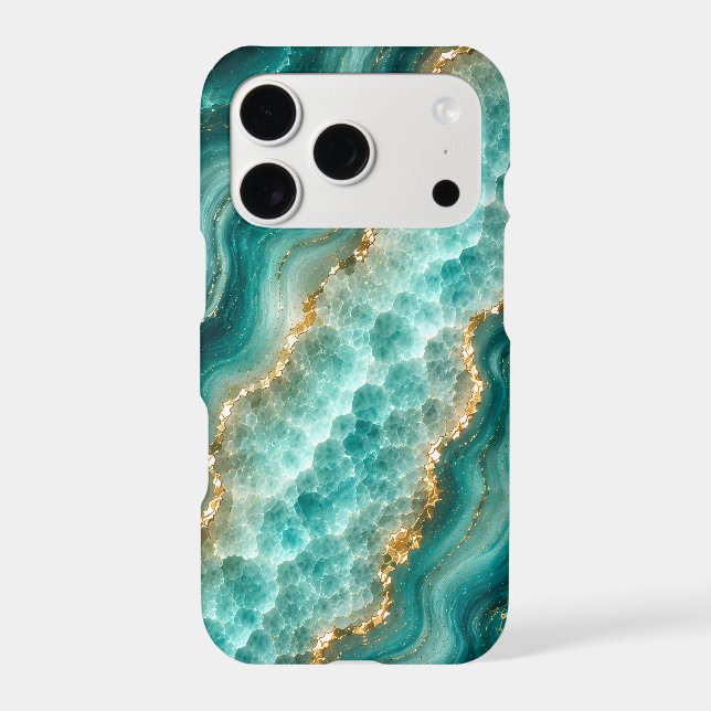 Luxury Turquoise Agate Marble with Gold Veins (Back)
