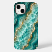 Luxury Turquoise Agate Marble with Gold Veins