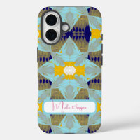 ⁠Luxury Turquoise Gold Leaf Mandala 