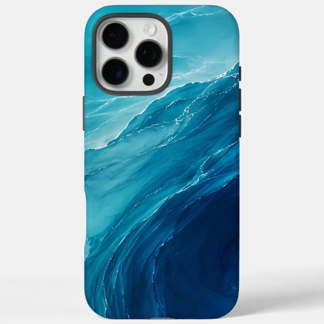 Luxury Turquoise Ocean Flow Case-Mate iPhone Case (Back)