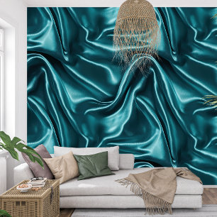Luxury Turquoise Velvet Texture Wallpaper