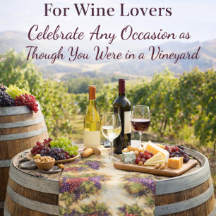 Luxury Tuscan Grapes Watercolor Table Runner