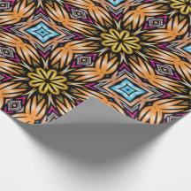 Luxury Vibrant Gold Floral Kaleidoscope Pattern