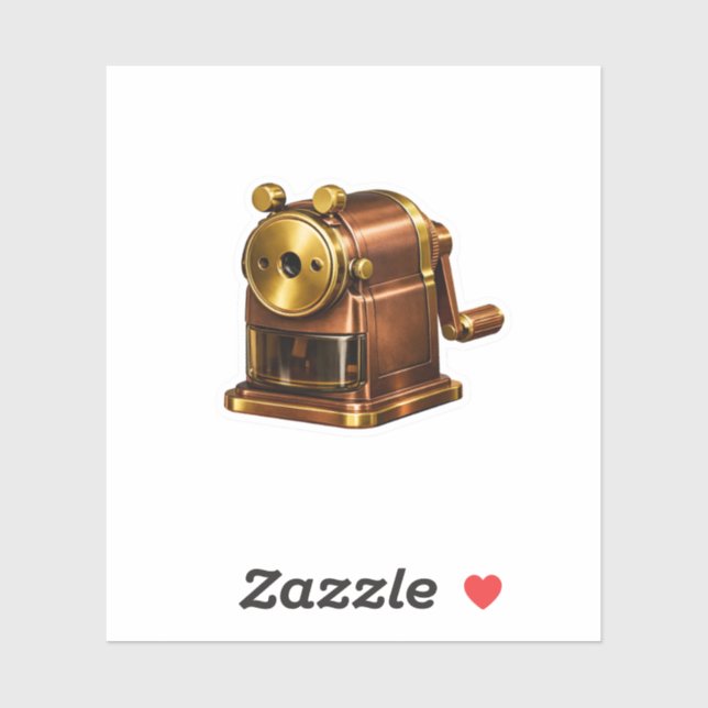 Luxury Vintage Copper Pencil Sharpener Sticker Ret (Sheet)