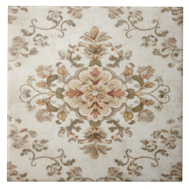 Luxury Vintage Imperial Floral Tile (Front)