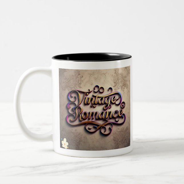 "Luxury Vintage Love" Two-Tone Coffee Mug (Left)