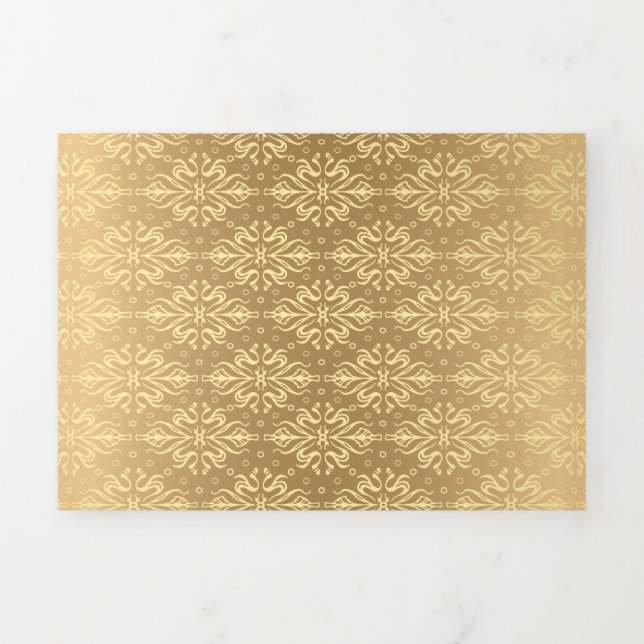 Luxury Vintage Pattern 2 Tri-Fold Announcement (Cover)